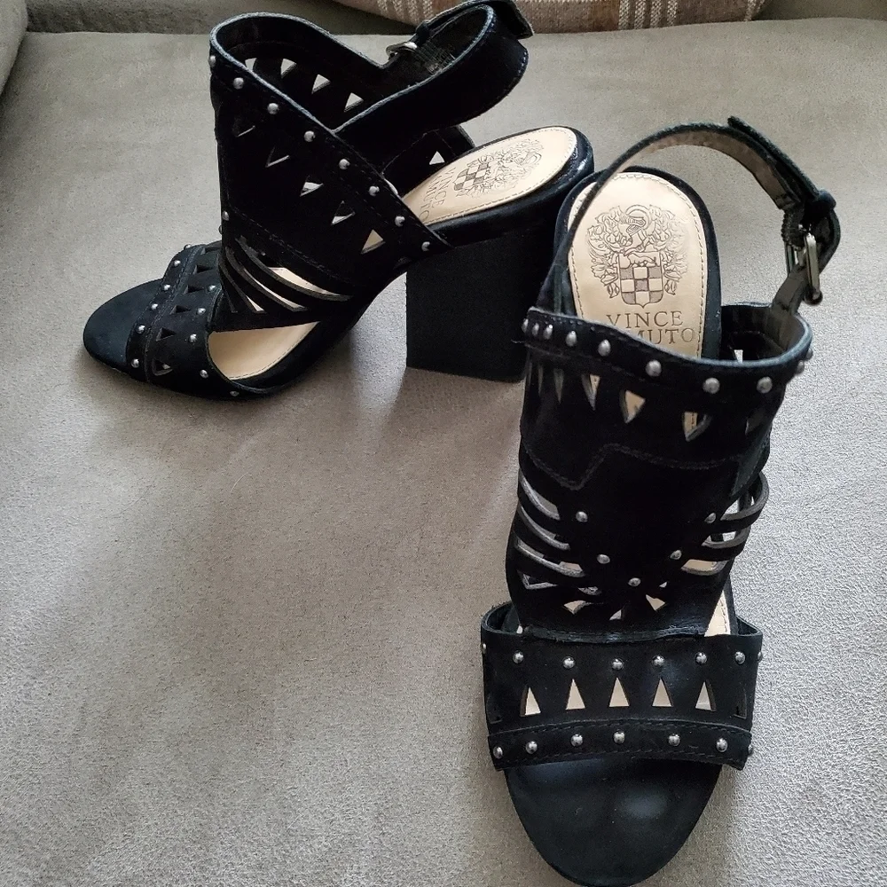 Vince Camuto Women's Smoke Show Black Reston Sandals 6M MSRP 129